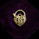 9K Yellow Gold Open Work Filigree Heart Lock / Padlock Pendant / Connector Charm