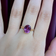 10K Yellow Gold Synthetic Purple Sapphire Ring Oval Cut