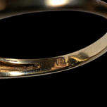 10K Yellow Gold Hematite / Black Alaskan Diamond Ring Size 5.5