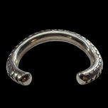 Sterling Silver Octopus Design Bracelet Tentacles Pebble Cuff