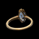 10K Yellow Gold Marquise Synthetic Spinel Ring Size 6.5
