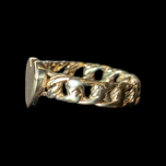 9K Yellow Gold Braided Knot Heart Ring Size 5 1/4