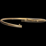 10K Yellow Gold Bangle Bracelet with Safety Clasp