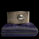 Sterling Silver Modernist Cuff Bracelet Sliding Clasp : Brushed / Textured