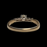 14K Yellow Gold Five Diamond Engagement Ring 0.30CT Size 5 3/4