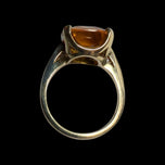 10K Yellow Gold & Synthetic Yellow Sapphire Cocktail Ring Size 5 1/4
