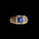 10K Yellow Gold Star Sapphire Etched Band Size 10 1/4