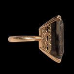 14K Yellow Gold Smoky Quartz Statement / Cocktail Ring Size 5