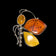 Sterling Silver Multi & Baltic Amber Butterfly Brooch