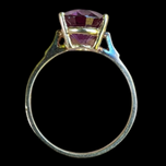 10K Yellow Gold Synthetic Purple Sapphire Ring Oval Cut