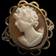 Vintage 9K Yellow Gold Left Facing Cameo Portrait Ring Size 6