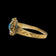15 CT Gold Turquoise and Seed Pearl Antique Victorian Georgian Scroll Work Ring