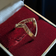 10K Yellow Gold Vintage Chevron / Full Wishbone Style Ring