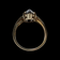 10K Yellow Gold Hematite / Black Alaskan Diamond Ring Size 5.5