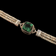 Sterling Silver Heavy Braided Bracelet Green Tourmaline