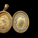 Antique Victorian Gold Filled Locket Pendant with Paste Stone