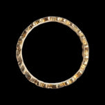 10K Yellow Gold Stackable Heart Eternity Band Size 6