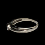 14K White Gold Diamond Bypass / Channel Set Ring Size 7 1/4