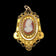 10K Yellow Gold Victorian Era Etruscan Revival Left Facing Cameo Locket / Pendant / Mourning Piece