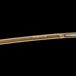 10K Yellow Gold Diamond Bangle Bracelet with White Gold Face