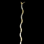 14K Yellow & White Hammered / Textured Gold Two Tone Link Bracelet with Box Clasp