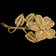 Birks Vermeil Filigree Flower and Leaves Brooch