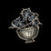 Art Deco Sterling Silver, Marcasite & Blue Sapphire Flower Vase Brooch