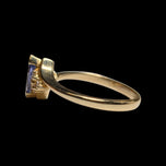 14K Yellow Gold Diamond Tanzanite & Diamond Ring Size 7 1/4