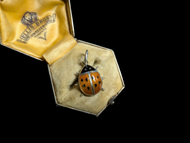 Sterling Silver Enamel Ladybug Pendant