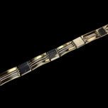 14K Yellow & White Gold Two Tone Gold Mens Bracelet YGC Italy