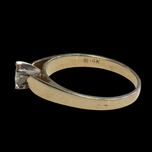 14K Yellow Gold and Diamond 0.25 CT Solitaire Estate Ring Size 7