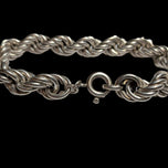 Sterling Silver Chain Link Twist Hollow Bracelet - Chunky