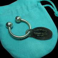 Sterling Silver Tiffany & Co Horseshoe Key Ring with Tiffany Tag