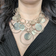 Sterling Silver Large Hammered Disc Statement Necklace
