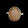 14K Yellow Gold Shell Left Facing Filigree Cameo Ring Size 7