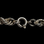 Sterling Silver Graduating Hollow Rope Chain Link Twist Oversized Statement Necklace