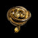 Antique 9K Gold & Citrine Victorian Era Love Knot Brooch