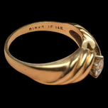 14K Yellow Gold Birks 0.20 CT Natural Diamond Ring Size 4 3/4