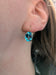 10K Yellow Gold Blue Topaz Lever Back Earrings