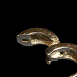 10K White Gold & Diamond Channel Set Huggy Hoop Earrings