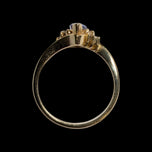 14K Yellow Gold Diamond Tanzanite & Diamond Ring Size 7 1/4