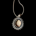 Sterling Silver & Fire Opal Necklace / Pendant