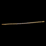 10K Yellow Gold Triangle Link Bracelet with Tanzanite & Diamond