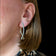 Large 14K Yellow Gold Diamond Twist Drop Stud Earrings