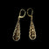 9K Yellow Gold Etruscan Revival / Torpedo Long Drop Dangle Lever Back Earrings