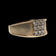 10K Yellow Gold 9 Diamond Brushed Cluster Band Size 11 3/4