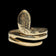 14K Yellow Gold Etched Snake Ring Size 7