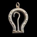Antique 1905 Sterling Silver Folding Horseshoe Button Hook Chatelaine Accessory
