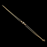 14K Yellow Gold and Diamond Chain Bracelet