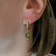 14K Yellow Gold Ammolite Drop Earrings